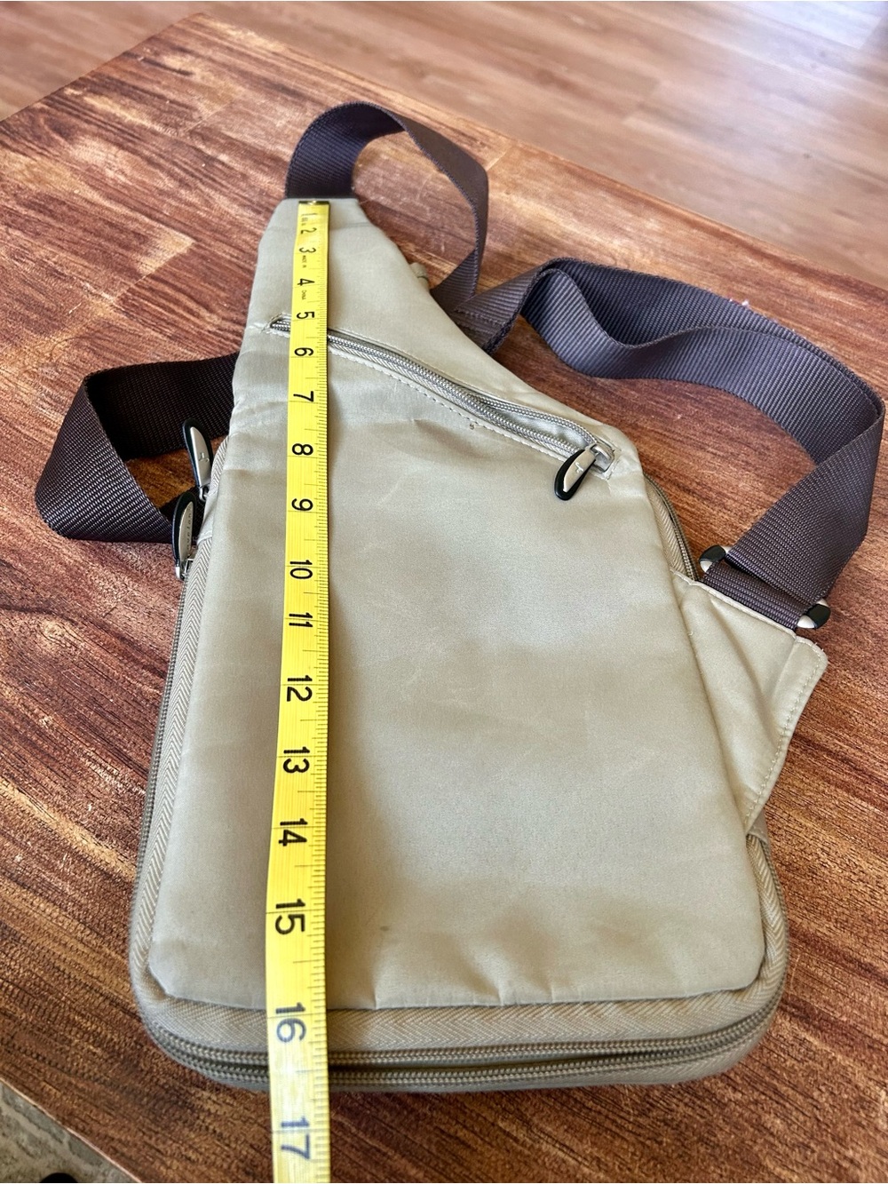 Crossbody Sling Bag in Khaki